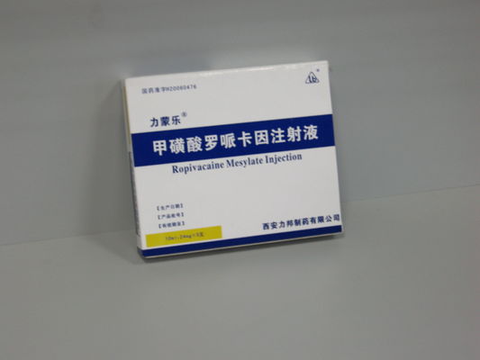 좋은 가격 FDA 국소 마취제 투입 로피바카인 메실레이트 주입 10 밀리람베르트 : 120 마그네슘 온라인으로